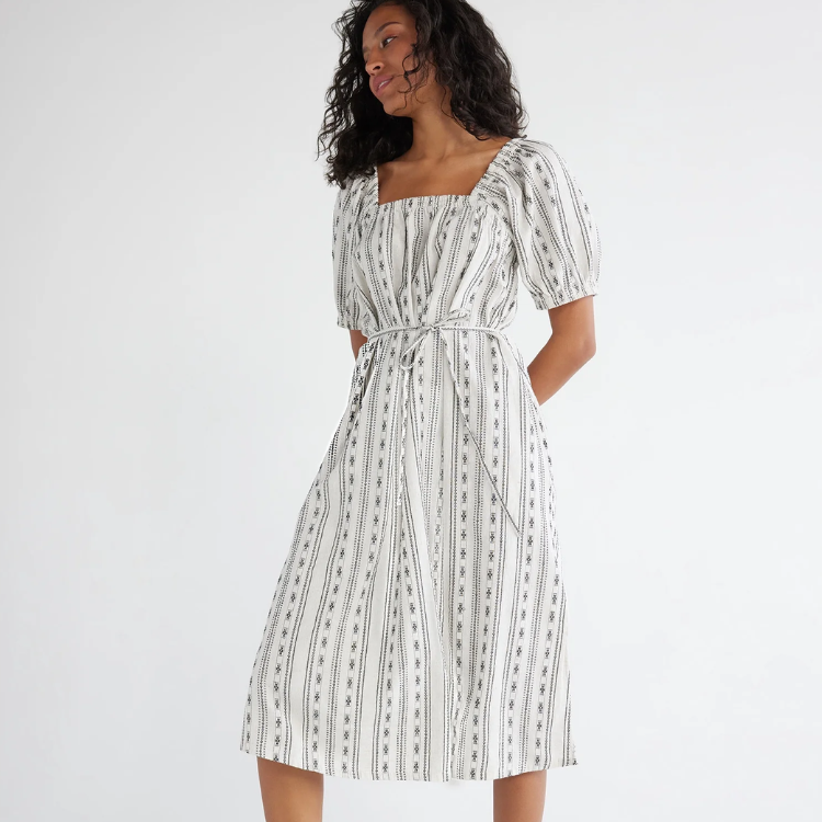 Square Neck Midi Dress