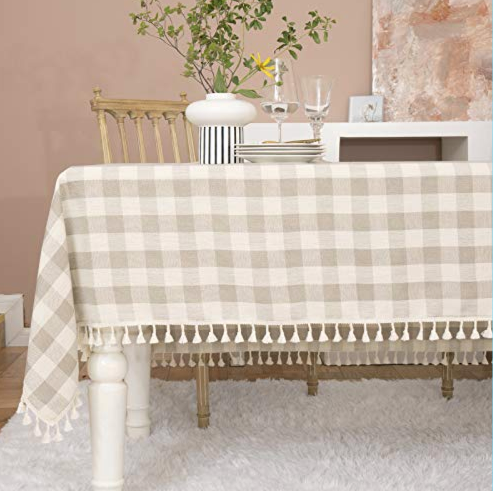 Midsummer Breeze Farmhouse Checkered Tablecloth