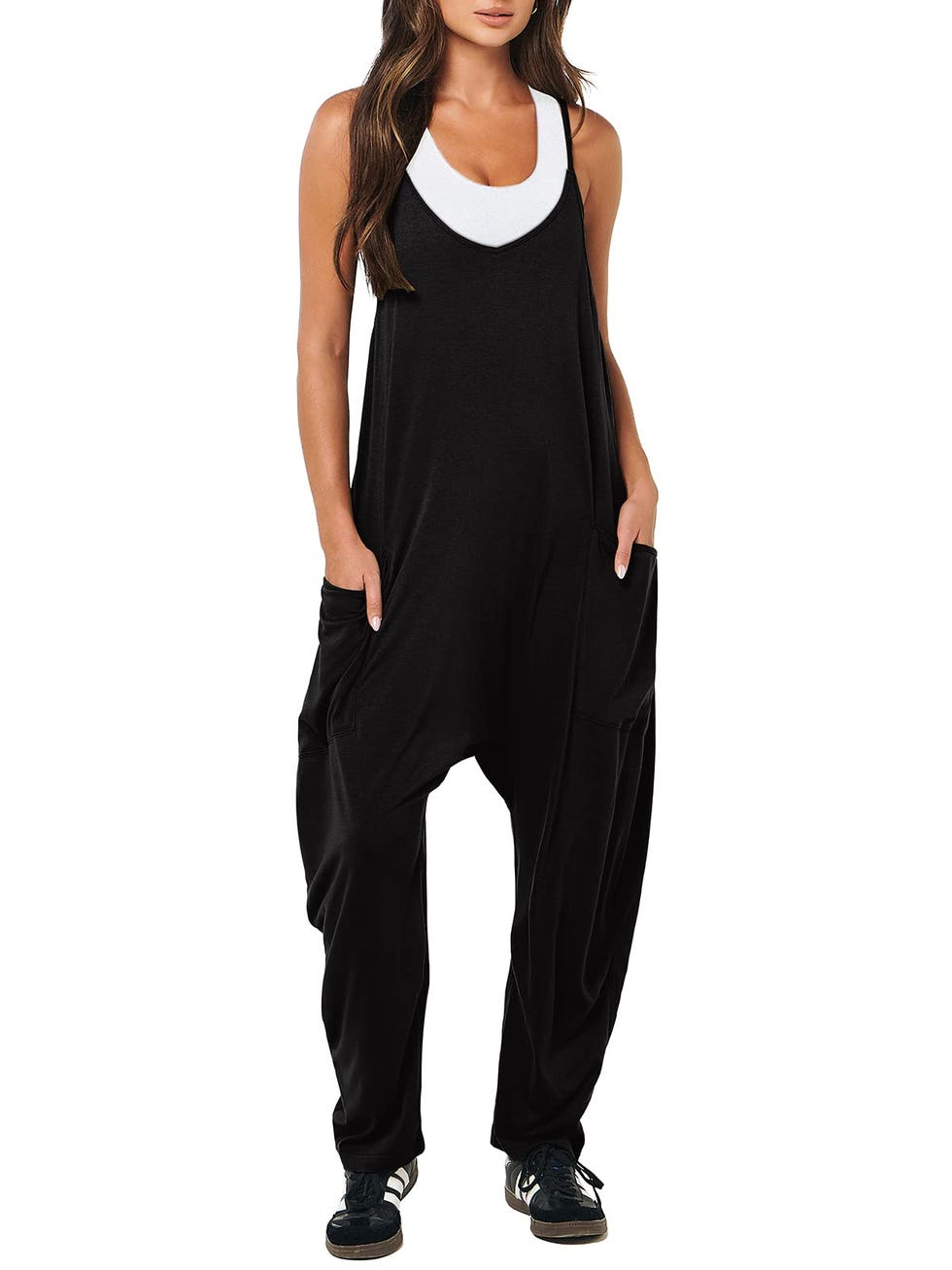 Women's Casual Loose Sleeveless Jumpsuit