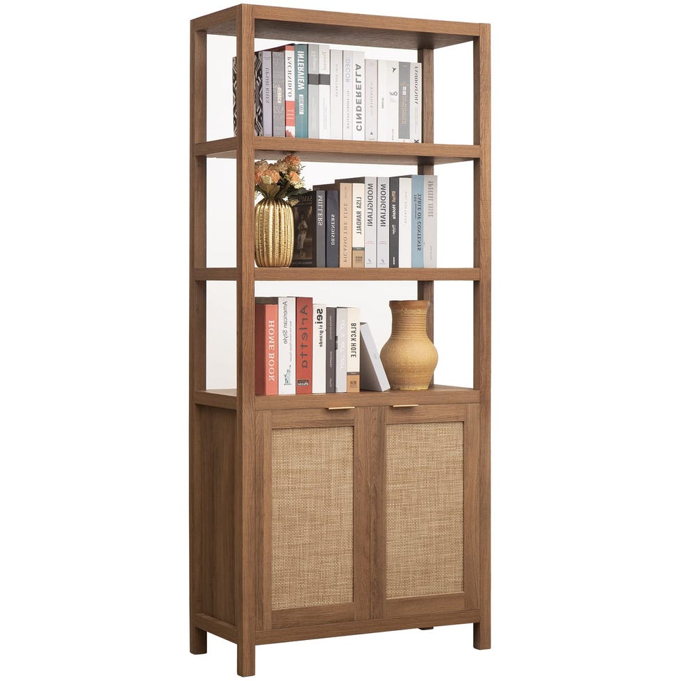 Rattan Tall Bookcase 