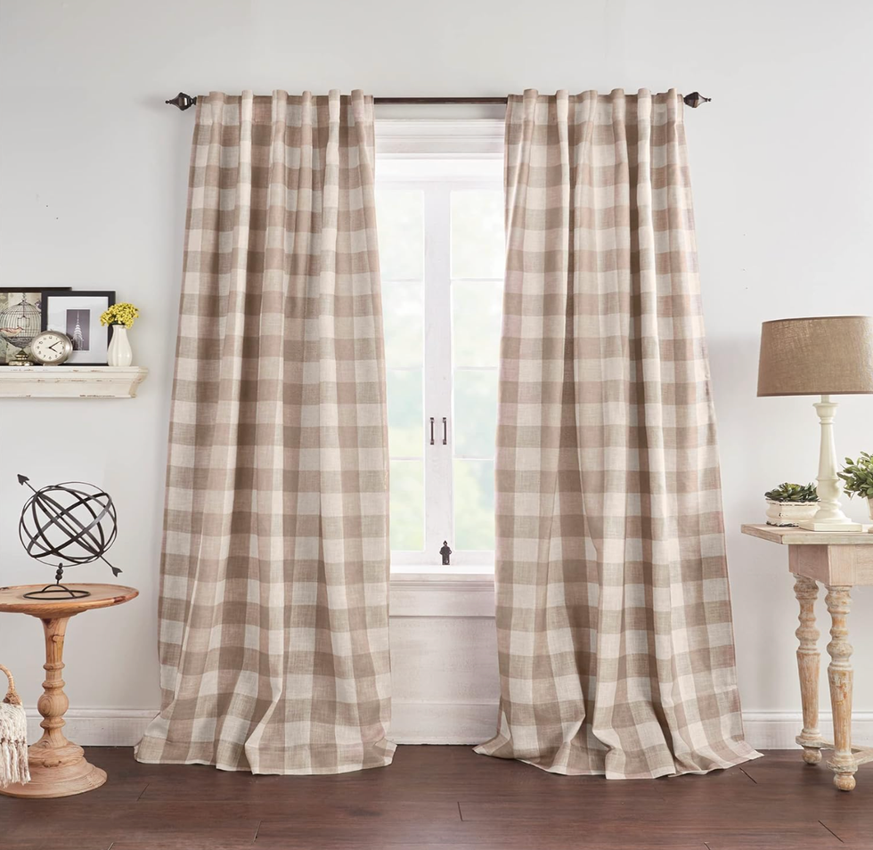 Farmhouse Living Buffalo-Check Blackout Window Curtain