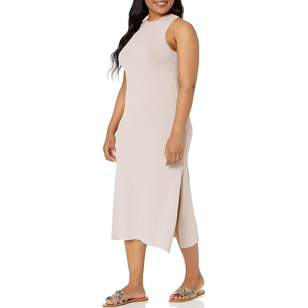 Gabriela Halter Neck A-Line Side Slit Maxi Dress