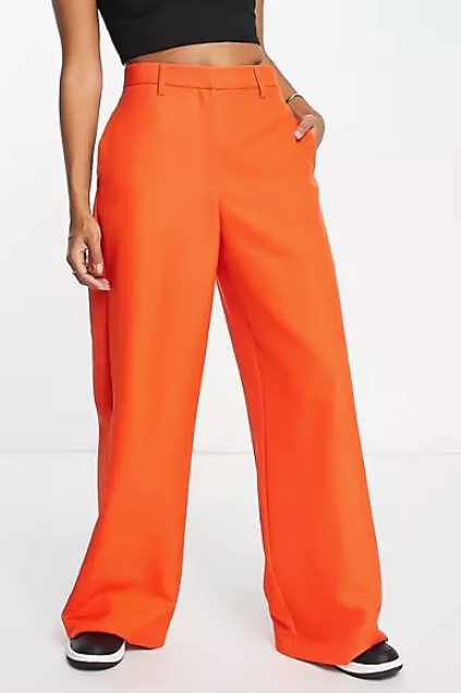 Hourglass wide leg trouser in tomato