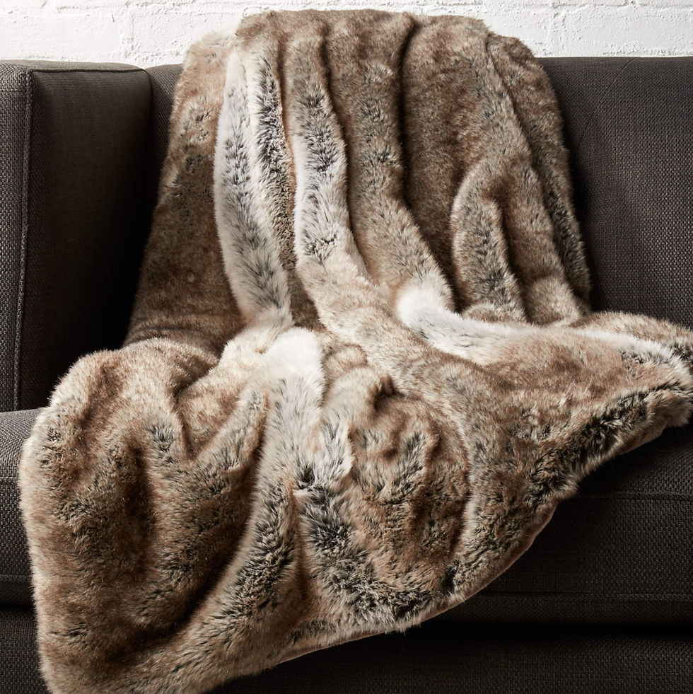 Faux Fur Throw Blanket