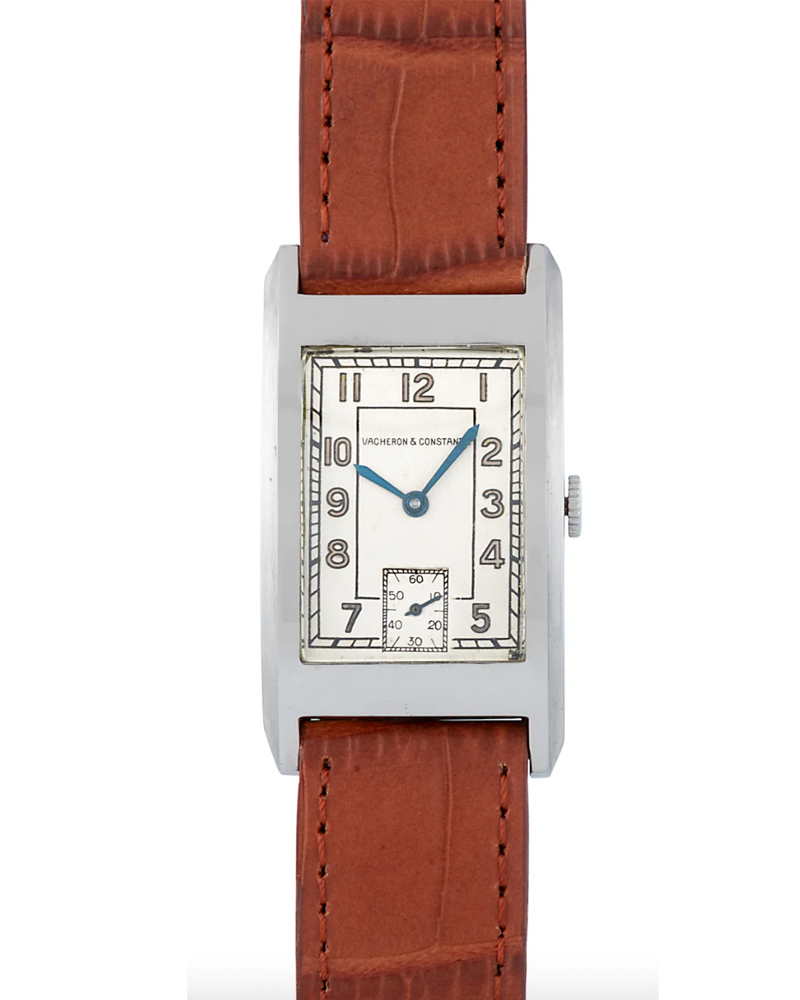 Pre-Owned Rectangular Steel Dress Watch