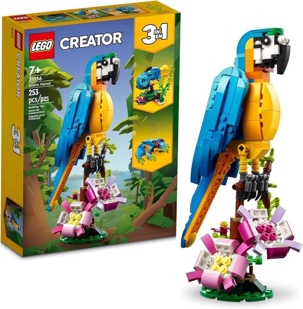 Creator 3-in-1 Exotic Parrot to Frog to Fish Building Toy