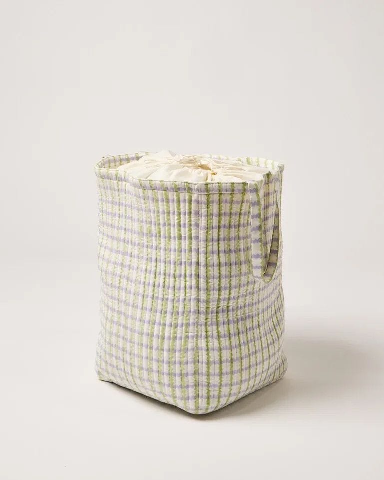 Lumu Block Printed Wavy Fabric Laundry Bag