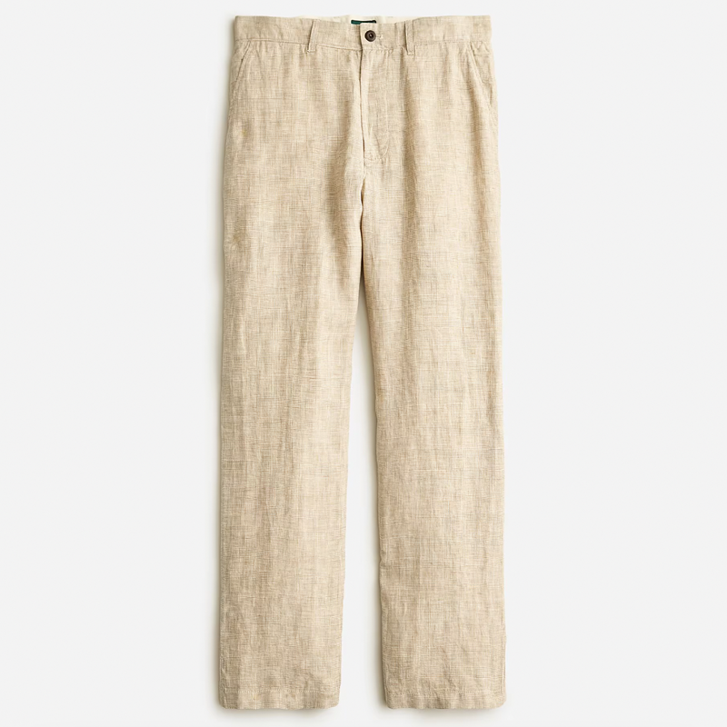 Classic-Fit Linen Trousers