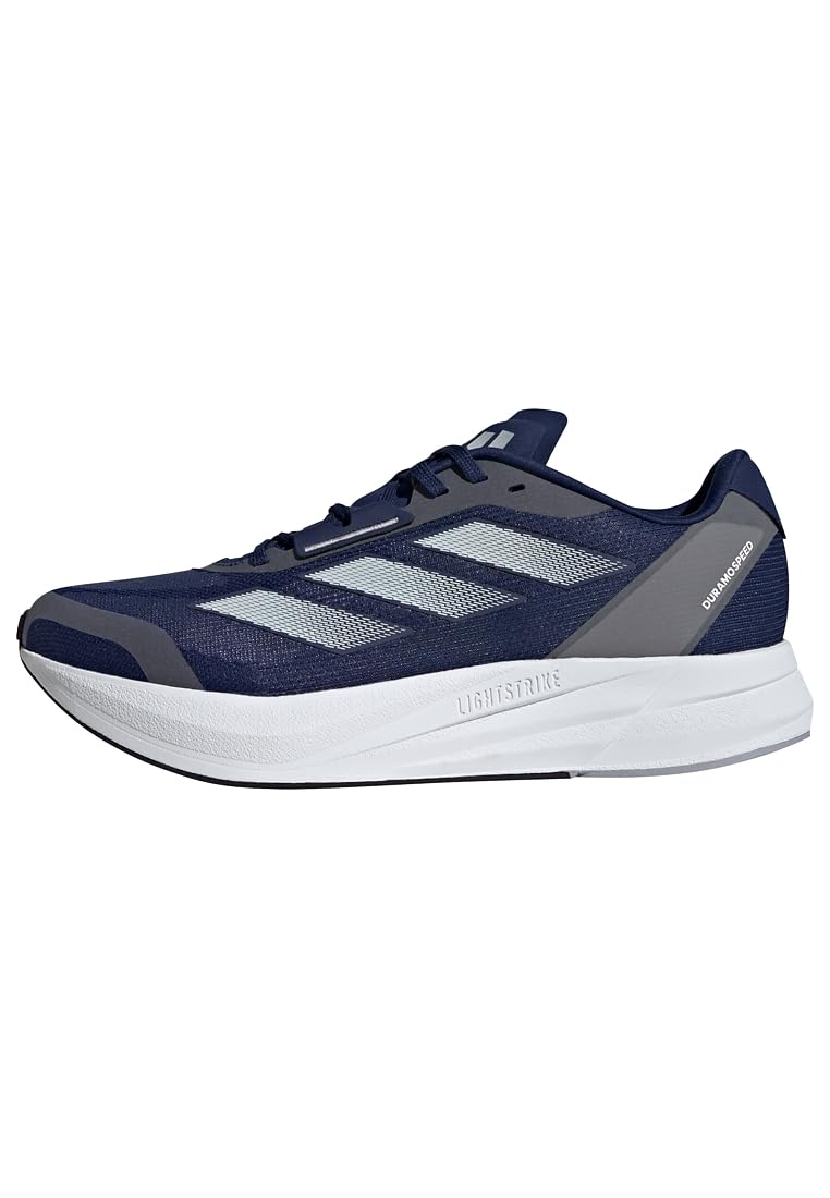 adidas Duramo Speed Running Shoes, Scarpe da Ginnastica Uomo, Dark Blue/Zero Metalic/Halo Silver, 38 EU
