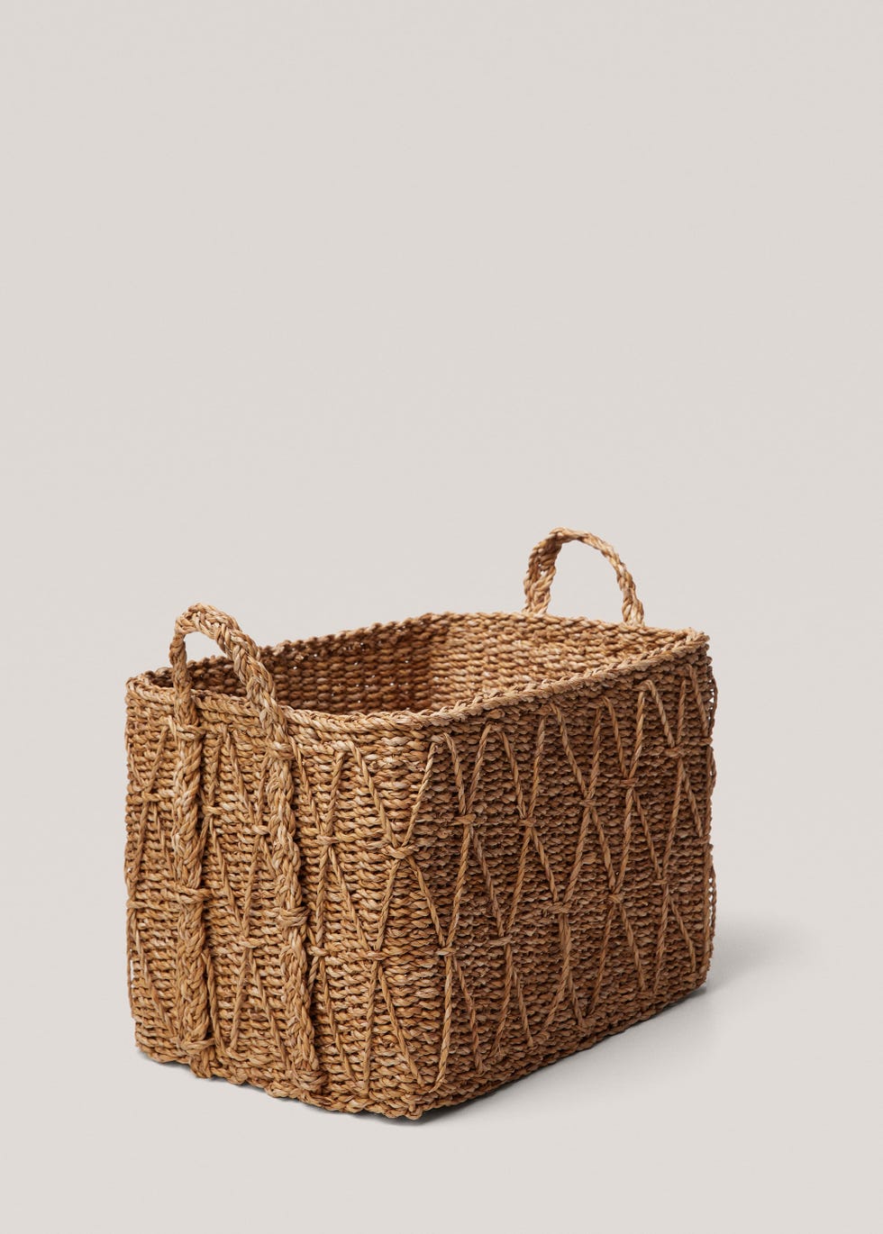 Square basket with handles 50x38cm