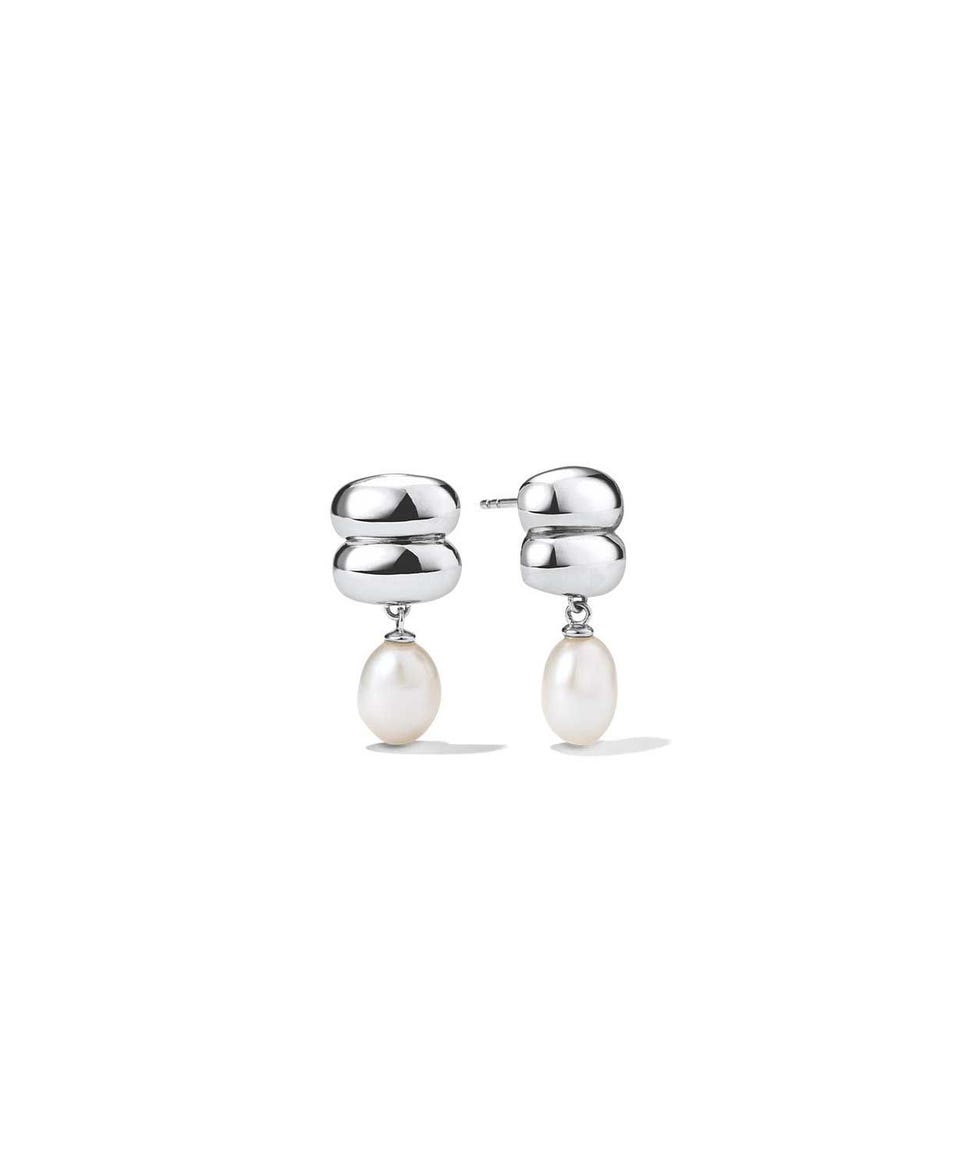Puffy Charlotte Pearl Drop Earrings