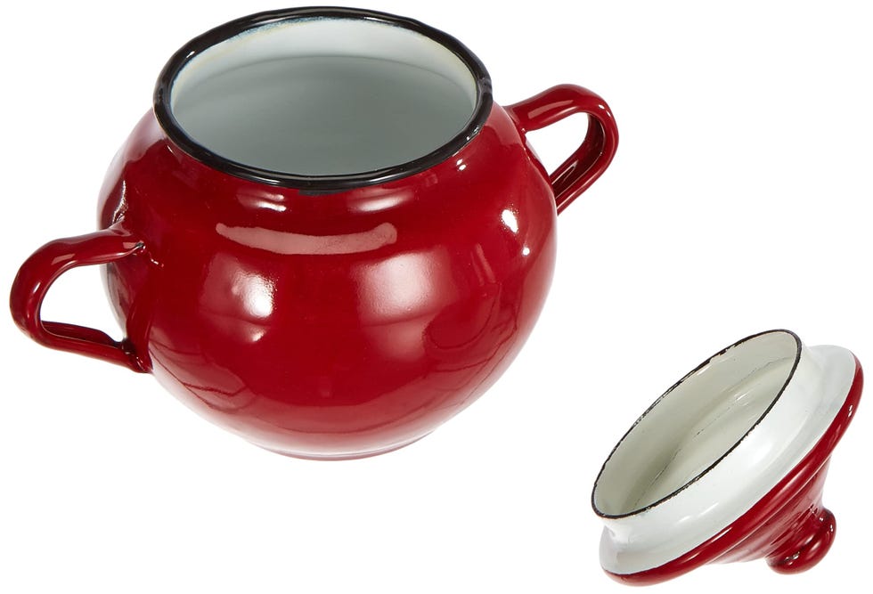 Azucarero rojo estilo vintage