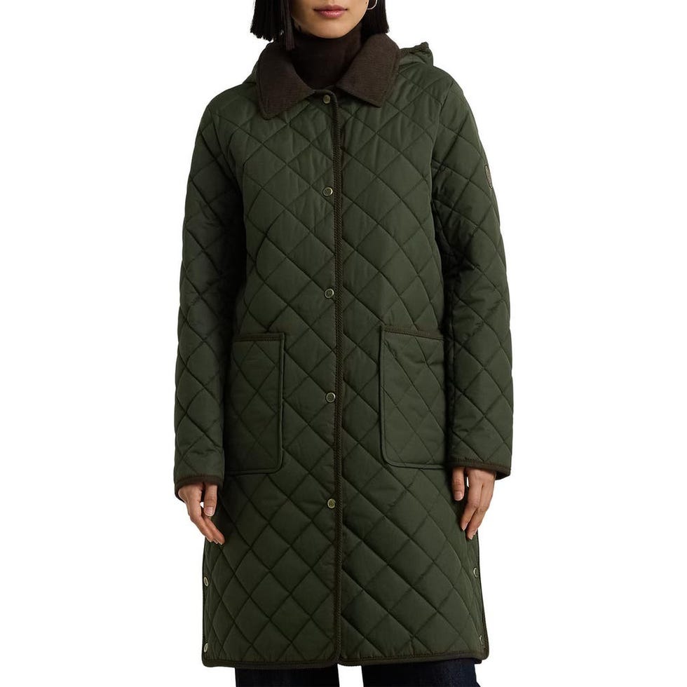 Hooded Longline Quilted Jacket