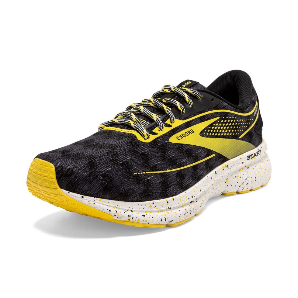 Brooks Scarpe da corsa Trace 2 Neutral Uomo, Nero/bianco/giallo, 45.5 EU (1103881D063.115)