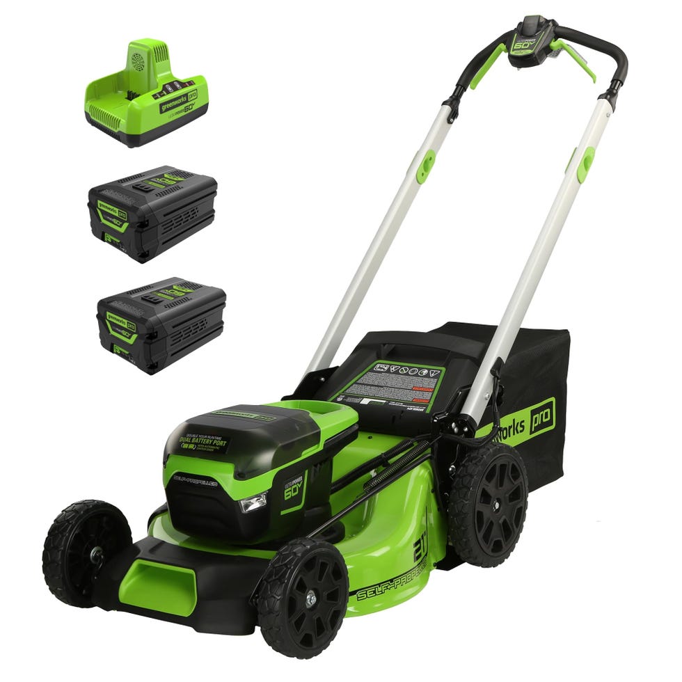 Cortadora de césped inalámbrica Greenworks de 60 V y 21 pulgadas