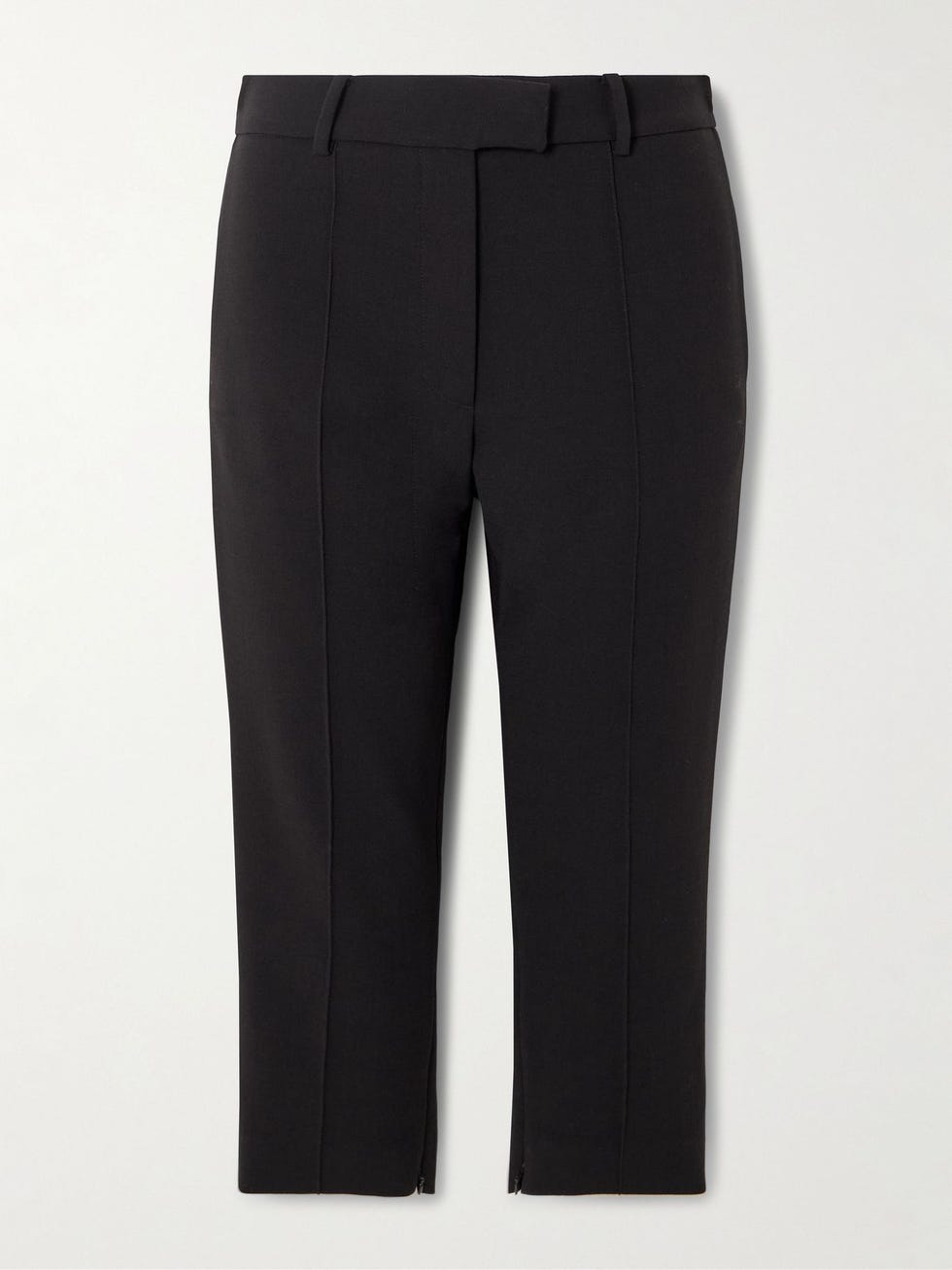 Cropped Wool-Blend Crepe Skinny Pants