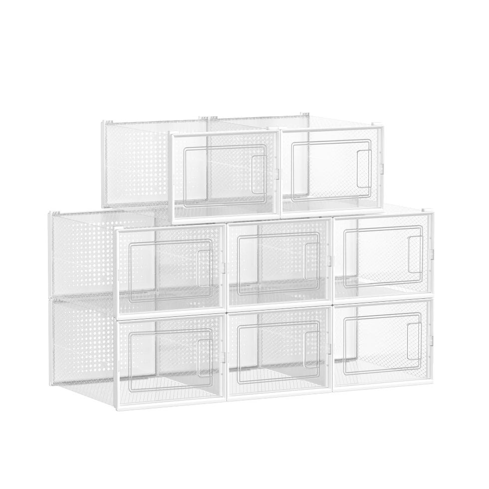 8 cajas apilables de zapatos