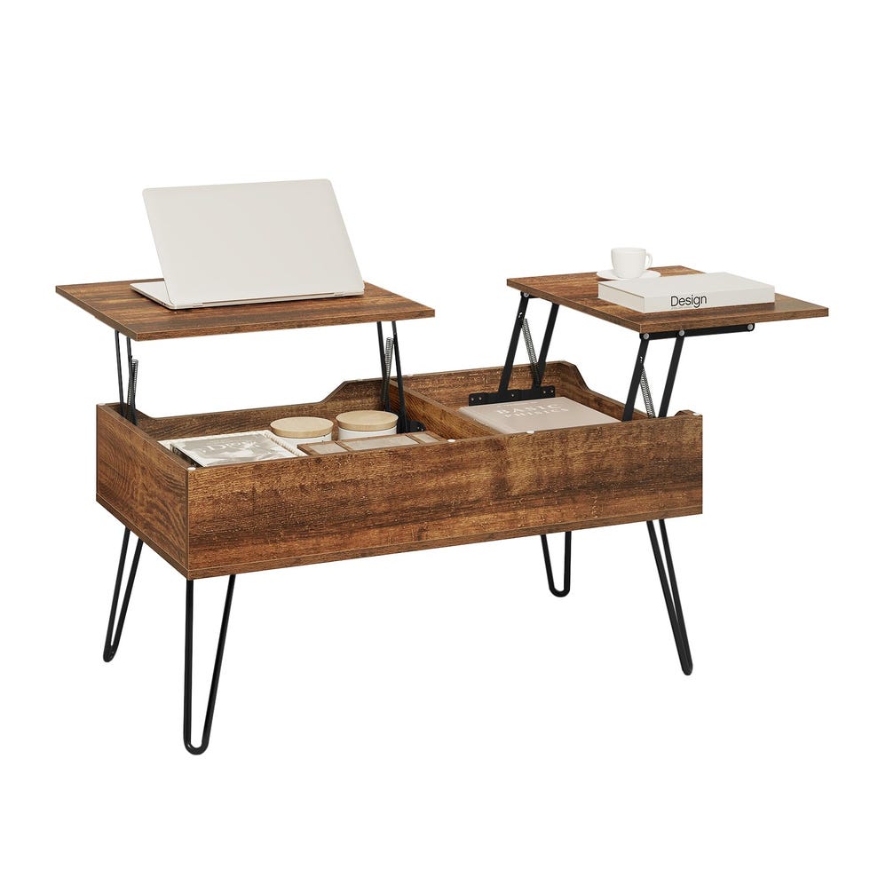 Mesa de centro elevable en estilo industrial