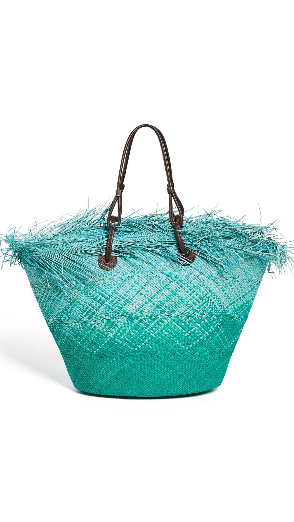 Medium Basket Tote with Frayed Border