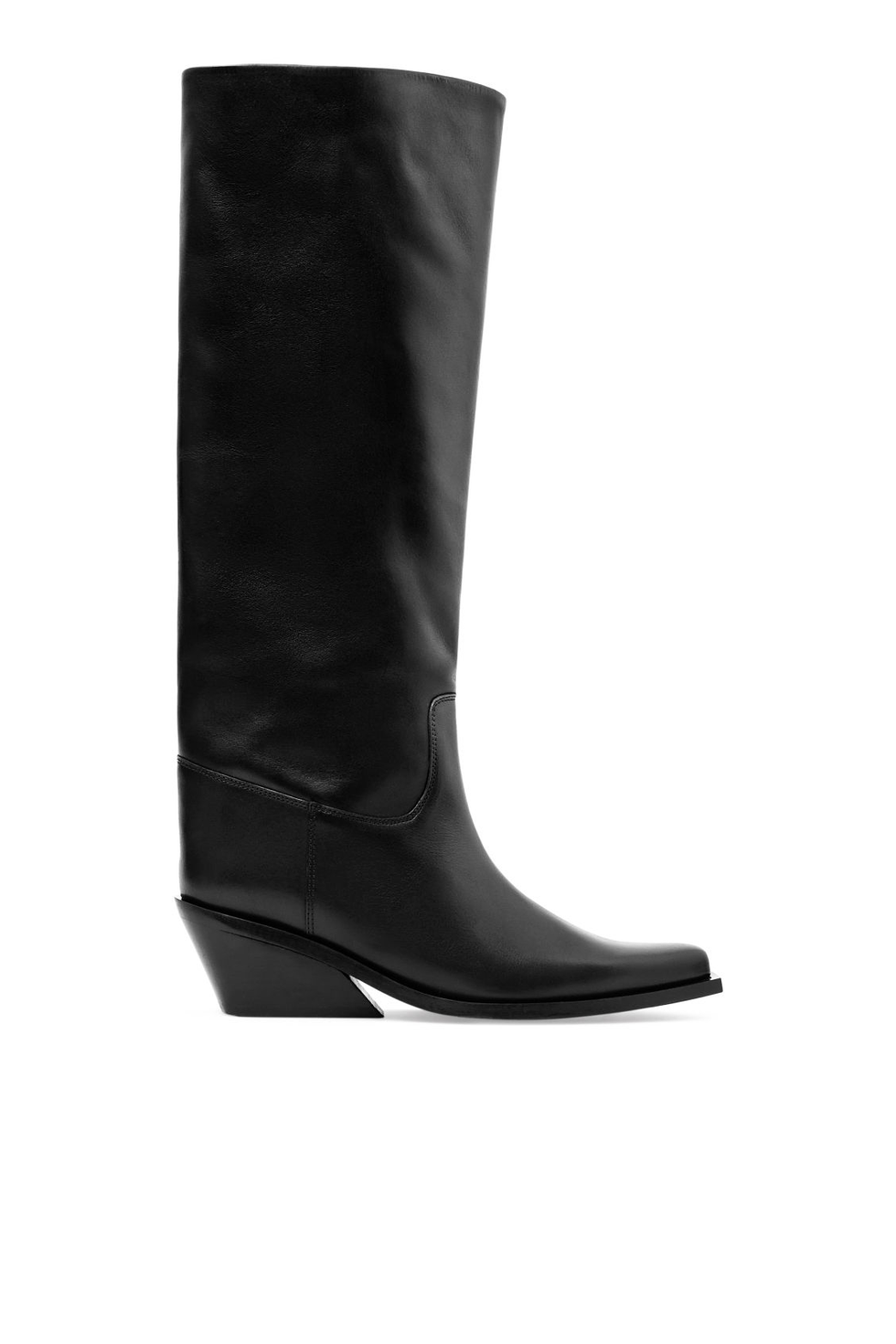 Knee-high leather cowboy boots