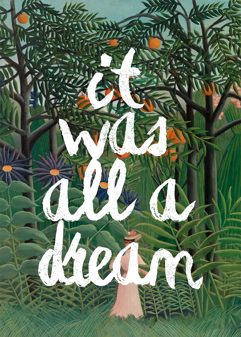 Henri Rousseau It was all a dream Paint print