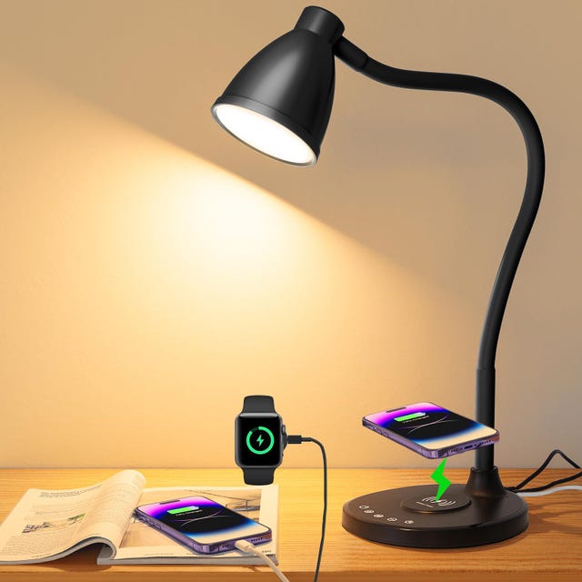 BOHON LED Desk Light with USB C+A Charging Ports