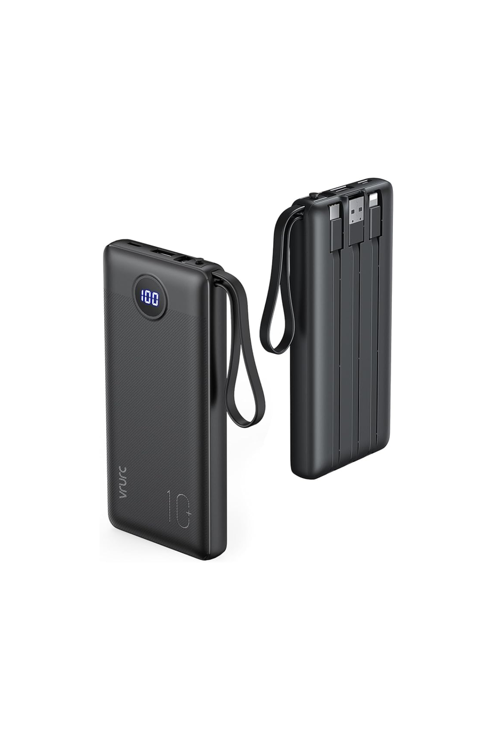 Portable Charger with Built in Cables