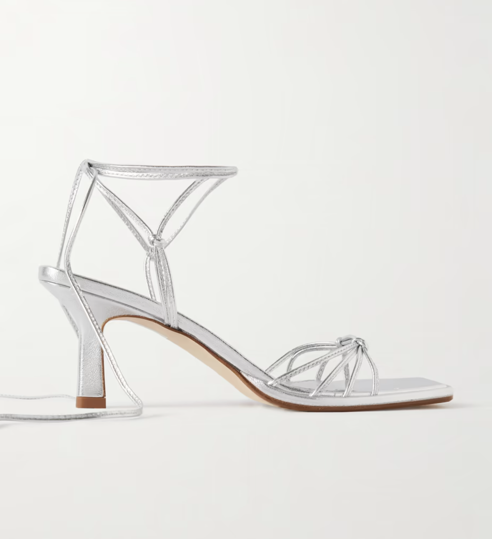 Roda Metallic Leather Sandals