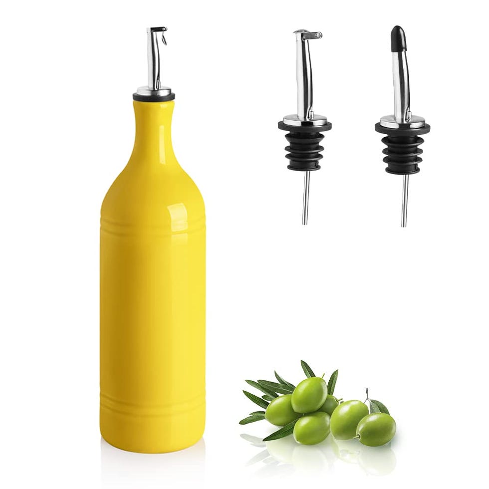 Ceramic olive oil dispenser bottle