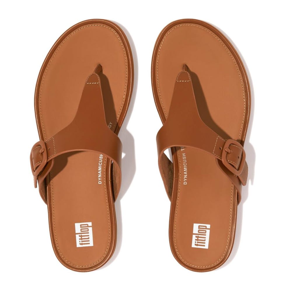 Women's Gracie Rubber-Buckle Leather Sandals