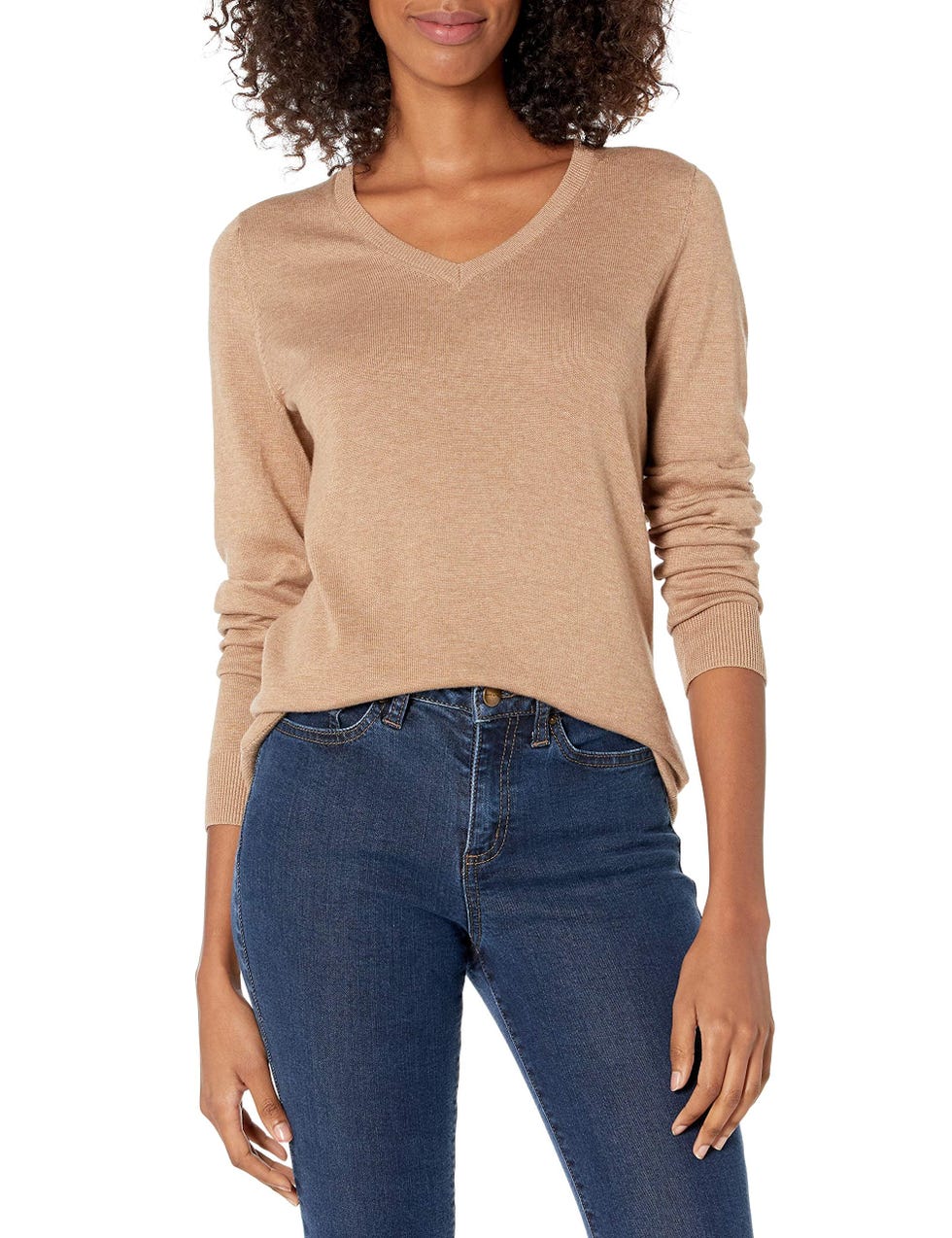 Classic-Fit Lightweight Long-Sleeve V-Neck Jumper