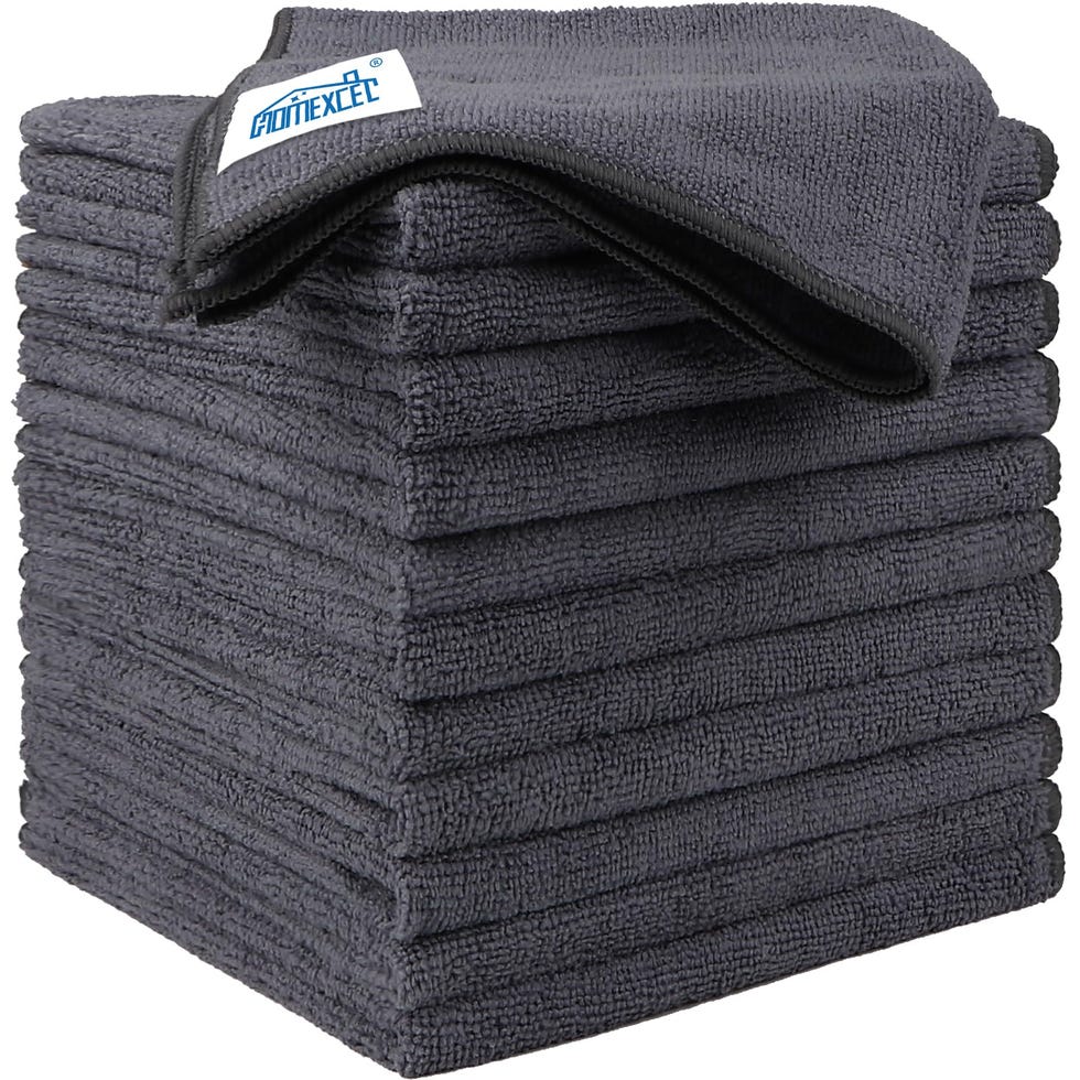 12-Pack Grey Microfiber Cleaning Cloths