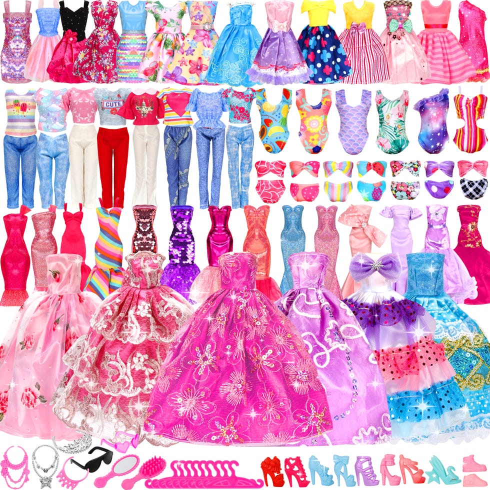 58 Piece Doll Clothes and Accessories Set