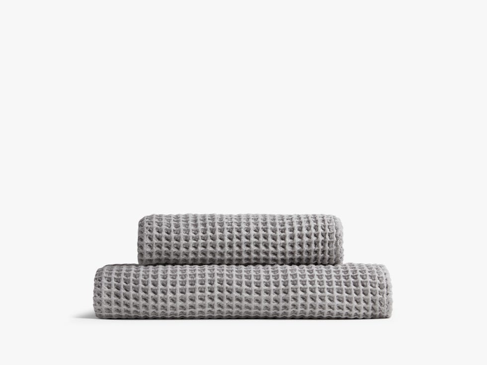 Waffle Hand Towel in Grey