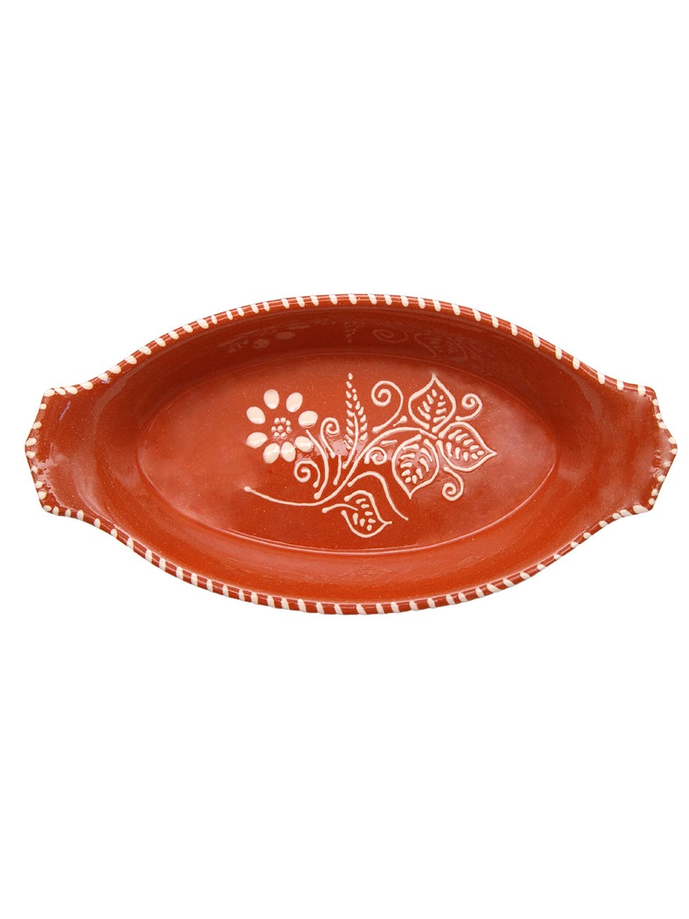 Portuguese terracotta serving platter 