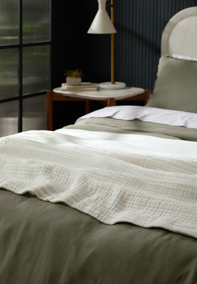 Cloud Linen Gauze Bed Blanket 