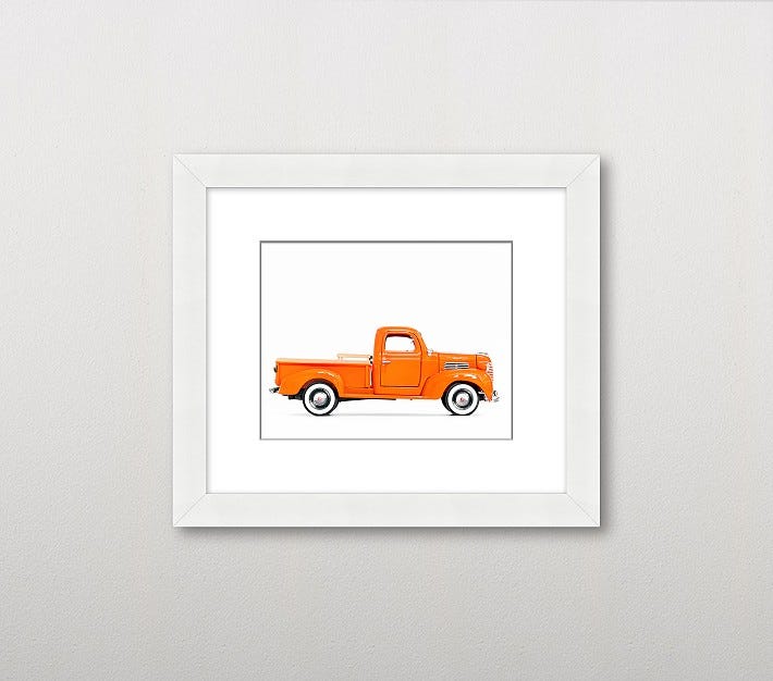 Orange Truck - Wall Art