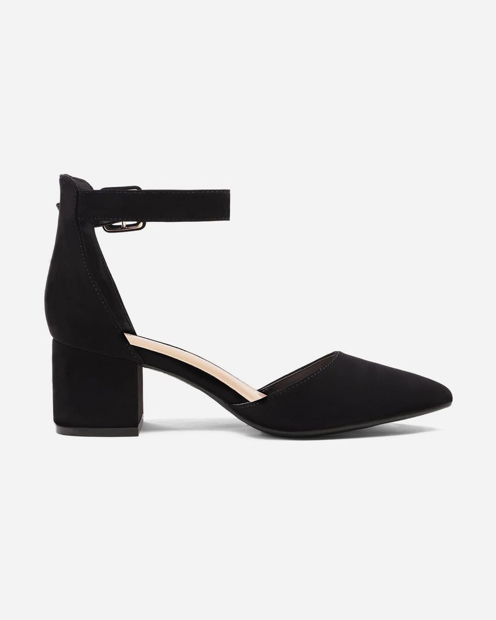 Pointed Toe Low Chunky Heels 