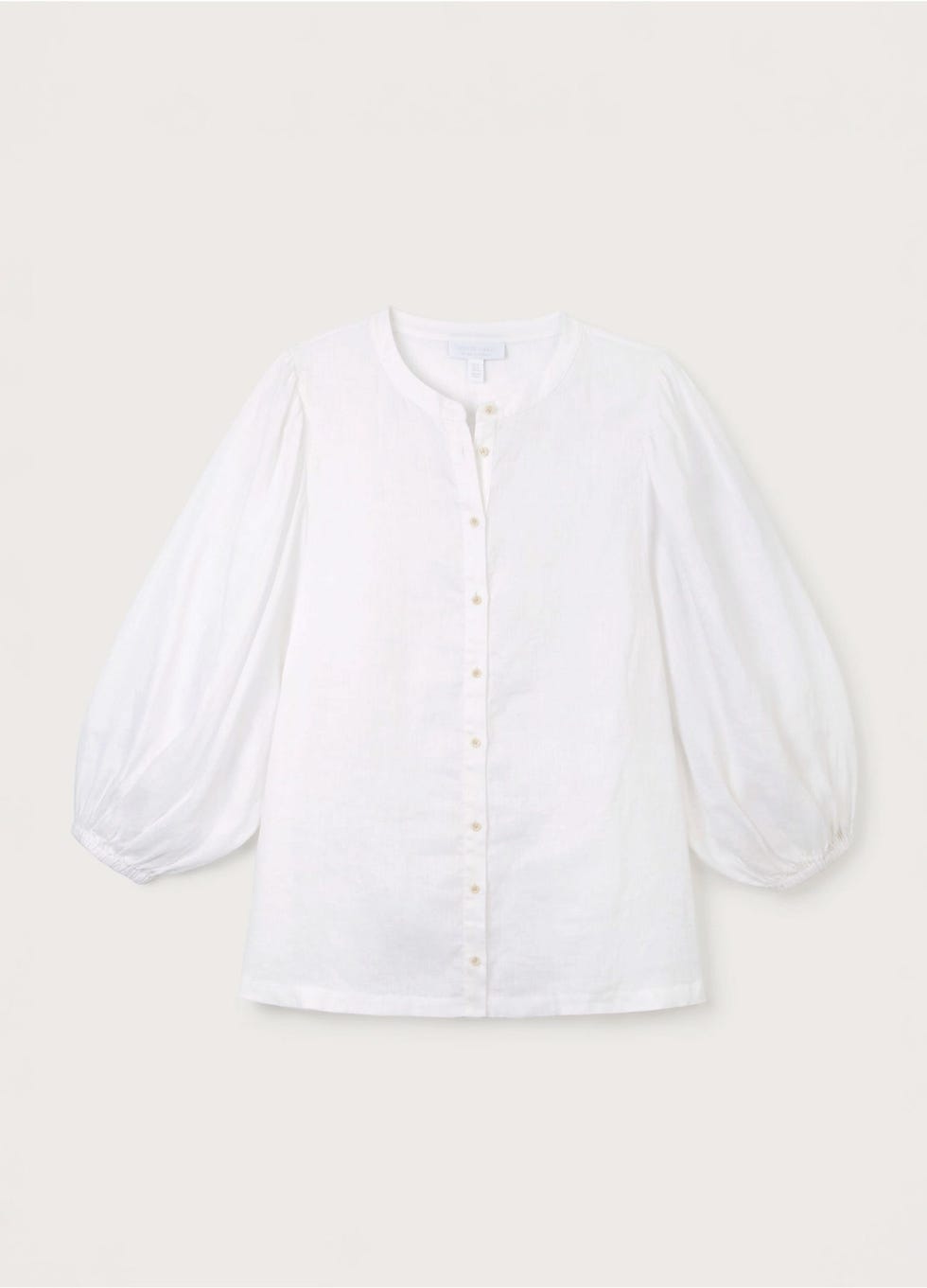  Linen Puff Sleeve Blouse