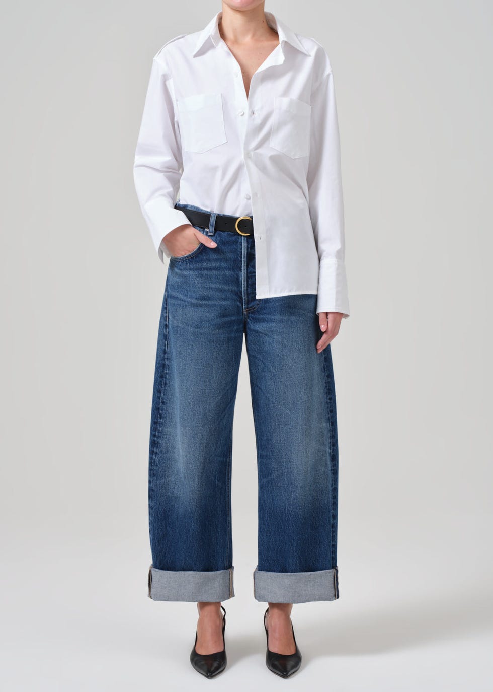 Ayla Baggy Cuffed Crop