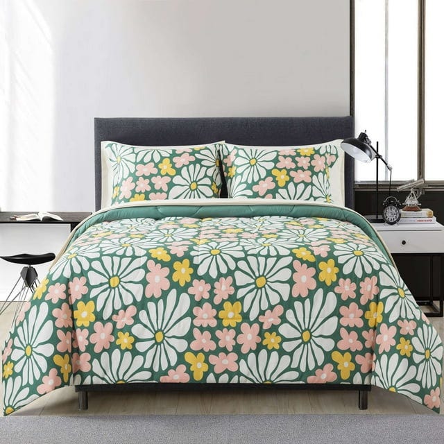 Reversible 5-Piece Bed in a Bag Comforter Set 
