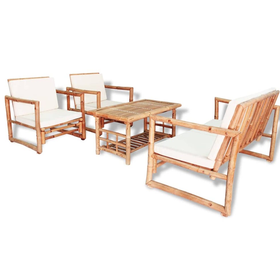 Conjunto de terraza en bambú
