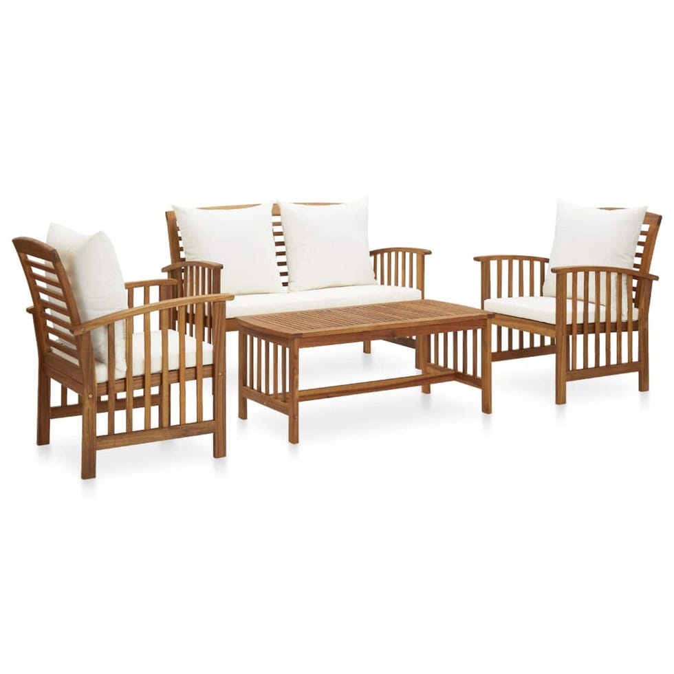 Set de muebles de acacia para terraza