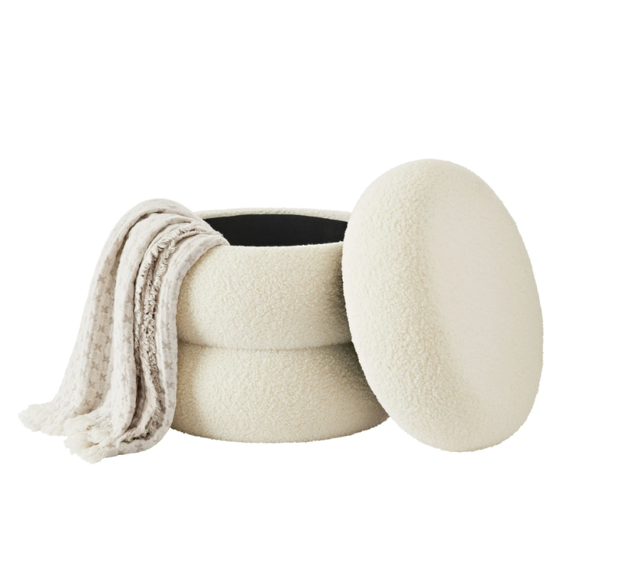 Boucle Cloud Storage Ottoman