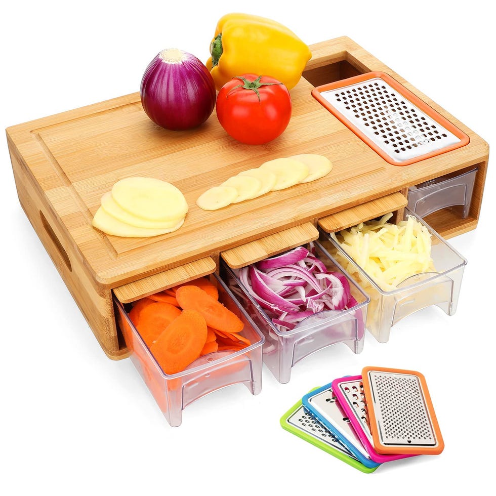 Bamboo Chopping Board with Containers