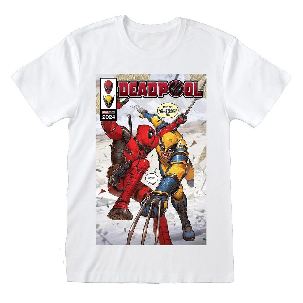 Deadpool & Wolverine white comic t-shirt