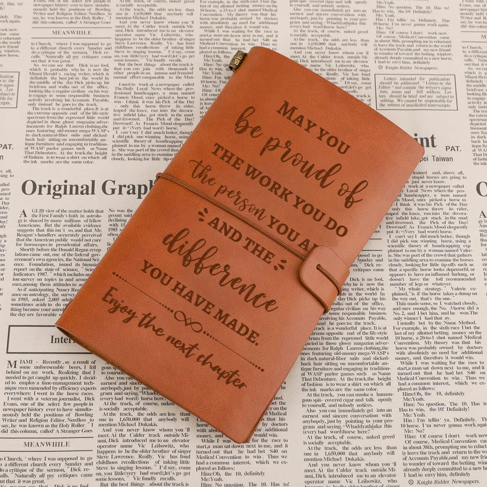 Engraved Leather Journal 