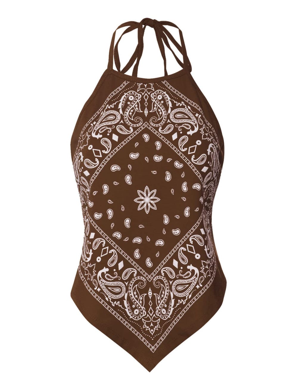 Paisley Bandana Tie-Dye Halter Top