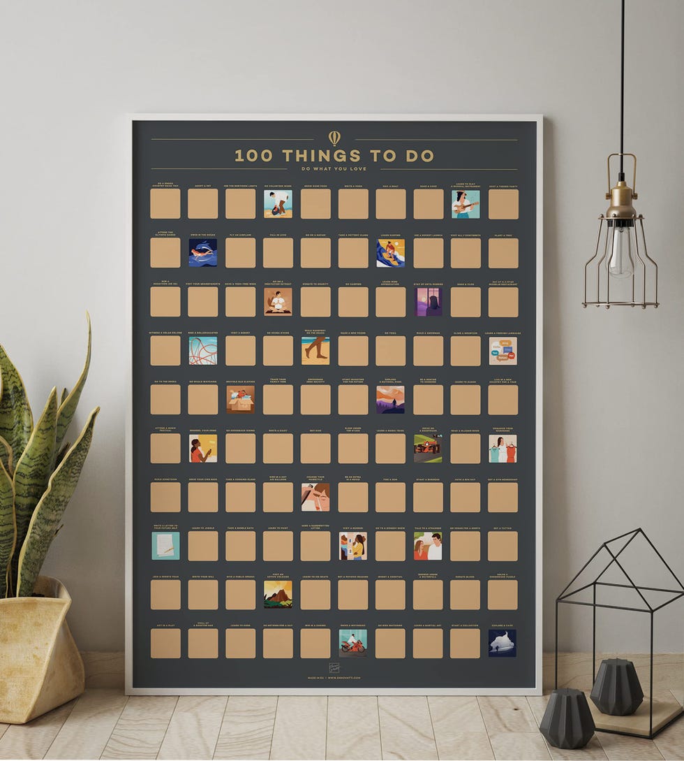 100 Things to Do Scratch Off Poster