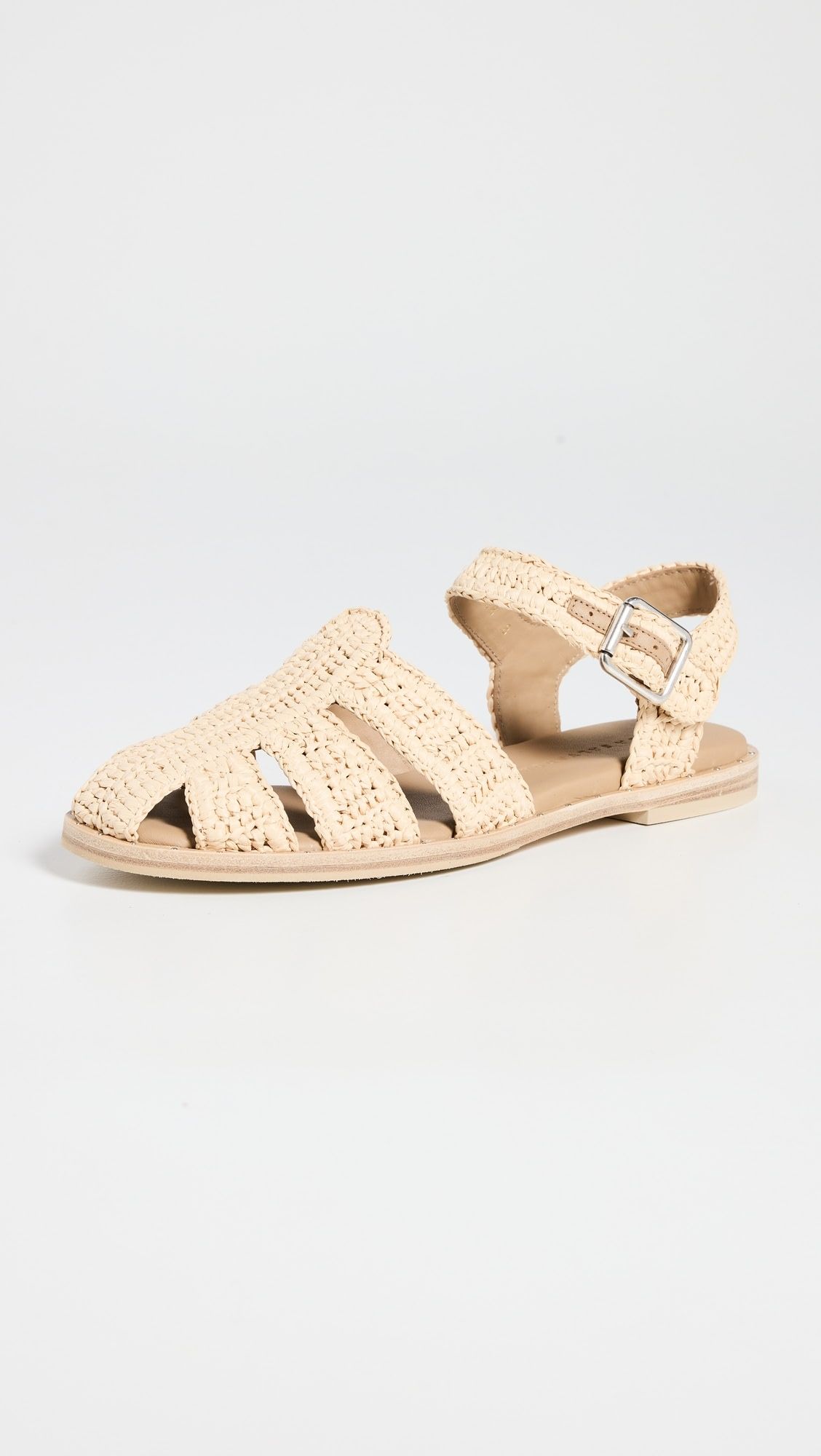 ★MiuMiu★2025SS 新作★Louche Fisherman Sandals Oak★ Miu Miu Ruches Nappa Leather Fisherman Sandals | Saks Fifth